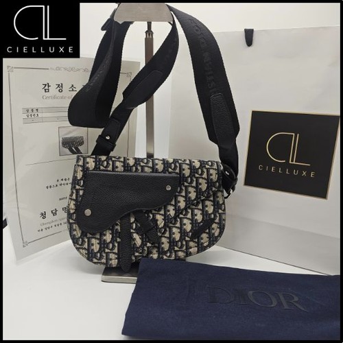 Dior pochette cuir - cuir, oblique