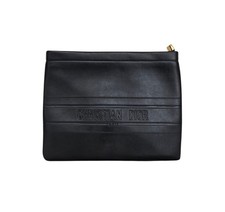 Dior Pochette en cuir noir